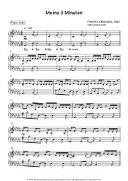 Sheet music, chords Freschta Akbarzada, Sido - Meine 3 Minuten