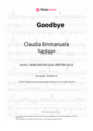 Sheet music, chords Claudia Emmanuela Santoso, Alice Merton - Goodbye