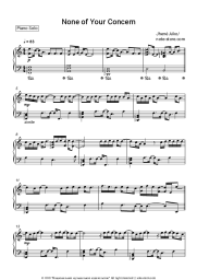 Sheet music, chords Jhené Aiko - None of Your Concern