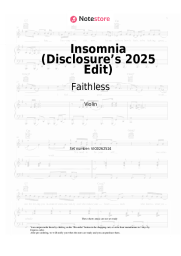 Sheet music, chords Faithless, Disclosure - Insomnia (Disclosure’s 2025 Edit)