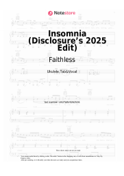 Sheet music, chords Faithless, Disclosure - Insomnia (Disclosure’s 2025 Edit)