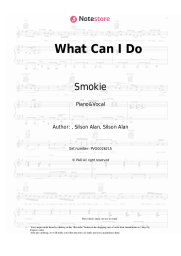 Sheet music, chords Smokie - What Can I Do