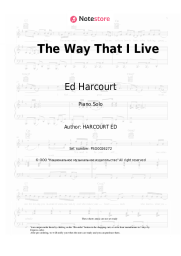 Sheet music, chords Ed Harcourt - The Way That I Live