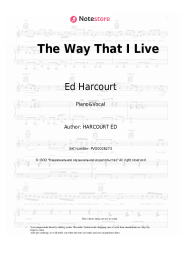 Sheet music, chords Ed Harcourt - The Way That I Live