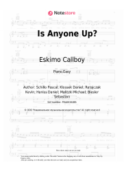 Sheet music, chords Eskimo Callboy - Is Anyone Up?