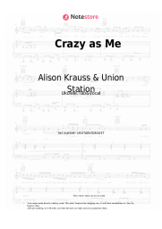Sheet music, chords Alison Krauss & Union Station - Crazy as Me