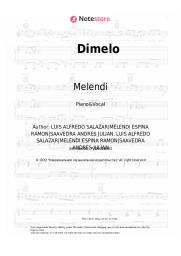 Sheet music, chords Melendi, Andy Clay - Dimelo