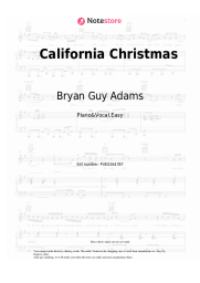 Sheet music, chords Bryan Guy Adams, Alan Doyle, Alessia Cara, The Sheepdogs - California Christmas