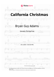 Sheet music, chords Bryan Guy Adams, Alan Doyle, Alessia Cara, The Sheepdogs - California Christmas