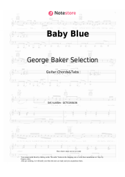 Sheet music, chords George Baker Selection - Baby Blue