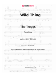Sheet music, chords The Troggs - Wild Thing
