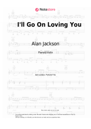 Sheet music, chords Alan Jackson - I'll Go On Loving You