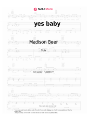 Sheet music, chords Madison Beer - yes baby