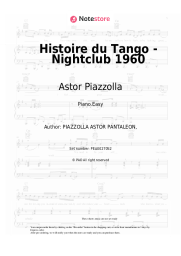 Sheet music, chords Astor Piazzolla - Histoire du Tango - Nightclub 1960