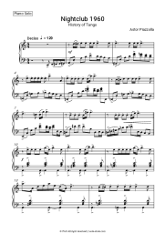 Sheet music, chords Astor Piazzolla - Histoire du Tango - Nightclub 1960
