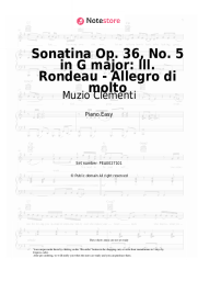 Sheet music, chords Muzio Clementi - Sonatina Op. 36, No. 5 in G major: lll. Rondeau - Allegro di molto