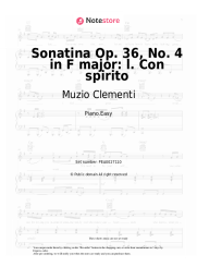 Sheet music, chords Muzio Clementi - Sonatina Op. 36, No. 4 in F major: l. Con spirito