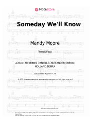 Sheet music, chords Mandy Moore, Jonathan Foreman - Someday We'll Know