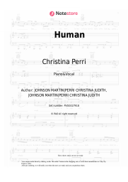Sheet music, chords Christina Perri - Human