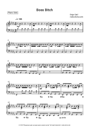 Sheet music, chords Doja Cat - Boss Bitch