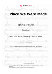 Sheet music, chords Maisie Peters - Place We Were Made