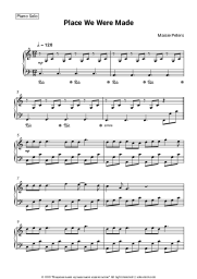 Sheet music, chords Maisie Peters - Place We Were Made