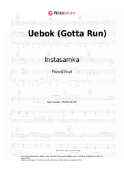 Sheet music, chords Instasamka, Apashe - Uebok (Gotta Run)
