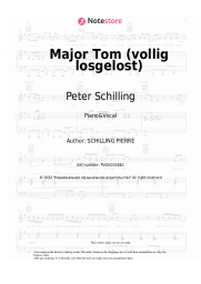 Sheet music, chords Peter Schilling - Major Tom (vollig losgelost)