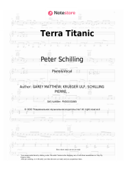 Sheet music, chords Peter Schilling - Terra Titanic