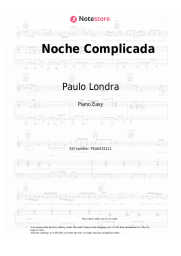 Sheet music, chords Paulo Londra, Frijo - Noche Complicada