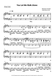 Sheet music, chords Michael Schulte - You Let Me Walk Alone