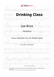Sheet music, chords Lee Brice - Drinking Class