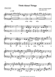 Sheet music, chords Dadi Og Gagnamagnio - Think About Things