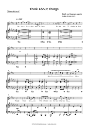 Sheet music, chords Dadi Og Gagnamagnio - Think About Things