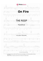 Sheet music, chords THE ROOP - On Fire