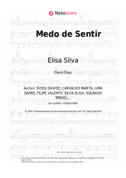 Sheet music, chords Elisa Silva - Medo de Sentir