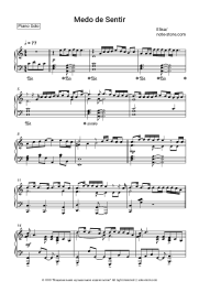 Sheet music, chords Elisa Silva - Medo de Sentir