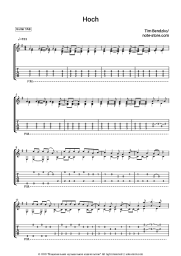 Sheet music, chords Tim Bendzko - Hoch