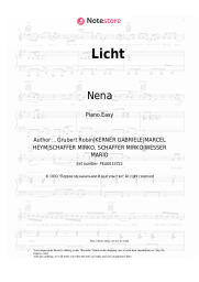 Sheet music, chords Nena - Licht
