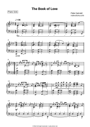 Sheet music, chords Peter Gabriel - The Book of Love