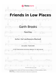 Sheet music, chords Garth Brooks - Friends in Low Places