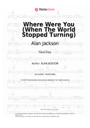 Sheet music, chords Alan Jackson - Where Were You (When The World Stopped Turning)
