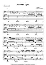 Sheet music, chords KAYEF - Ich würd' lügen