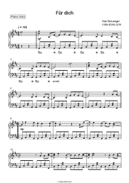 Sheet music, chords Ilse DeLange - Für dich