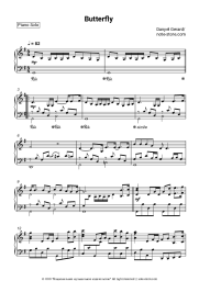Sheet music, chords Danyel Gerard - Butterfly (deutsch)