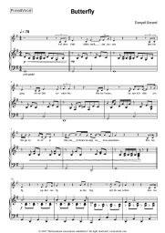 Sheet music, chords Danyel Gerard - Butterfly (deutsch)