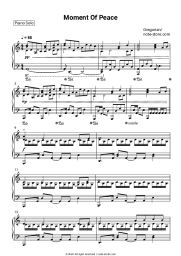 Sheet music, chords Gregorian - Moment Of Peace