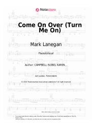 Sheet music, chords Mark Lanegan, Isobel Campbell - Come On Over (Turn Me On)