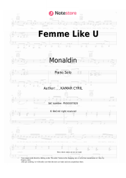 Sheet music, chords Monaldin, Emma Peters - Femme Like U
