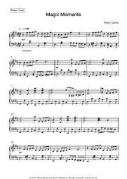 Sheet music, chords Perry Como - Magic Moments